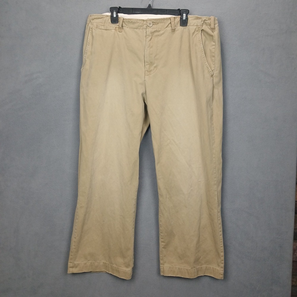 Vintage No Boundaries Work Pants Mens 38x30 Desert Camel Cotton Straight Leg